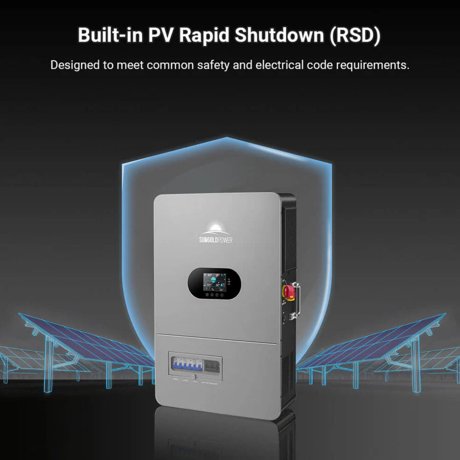 SunGold Power 12KW All in One Off Grid Solar Inverter FR12K-B - Built-in PV Rapid Shutdown 