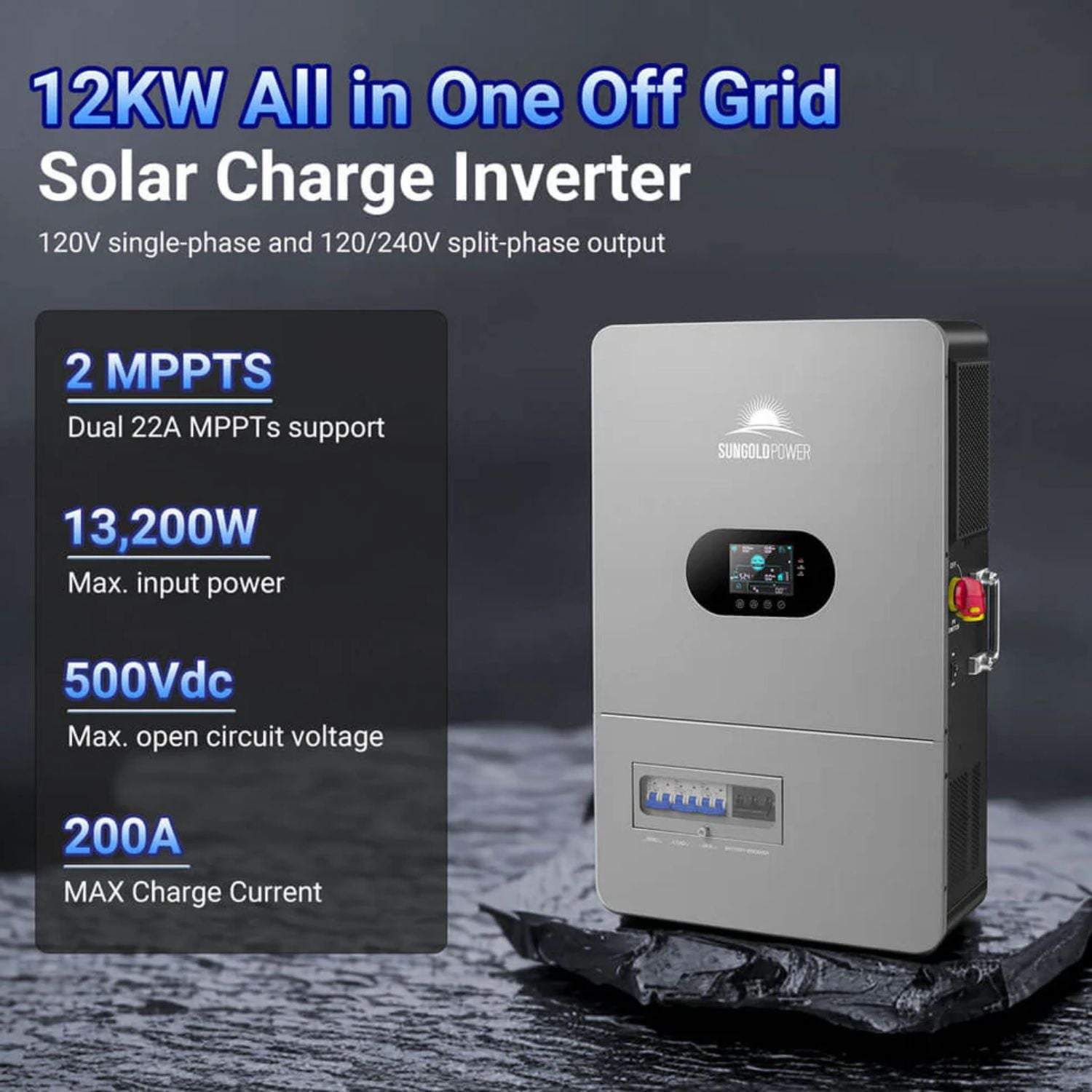 SunGold Power 12KW All in One Off Grid Solar Inverter FR12K-B - Solar Charge