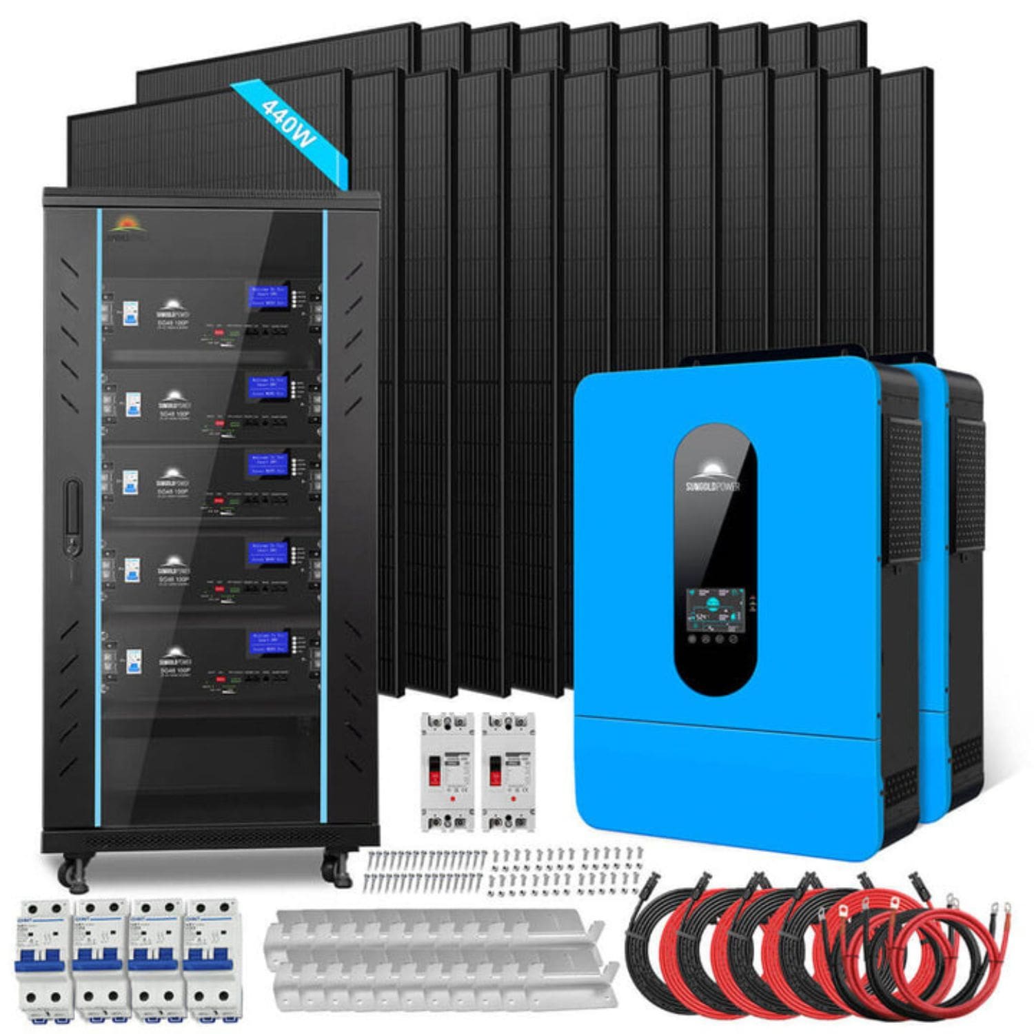 SunGold Power 13000W 48VDC SGR-13K25E Off Grid Solar Kit