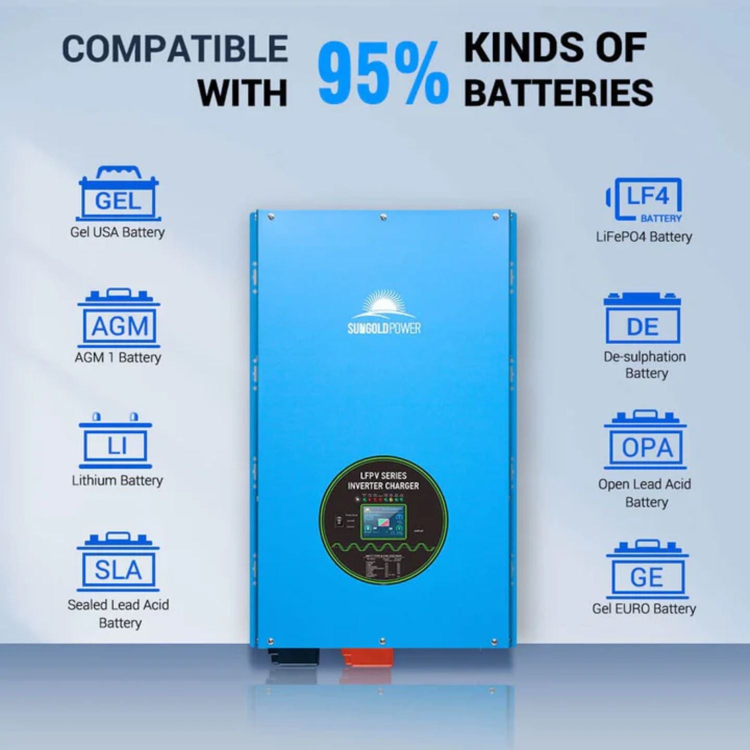 SunGold Power 15KW 48V Split Phase Inverter Compatible with 95% kinds of batteries