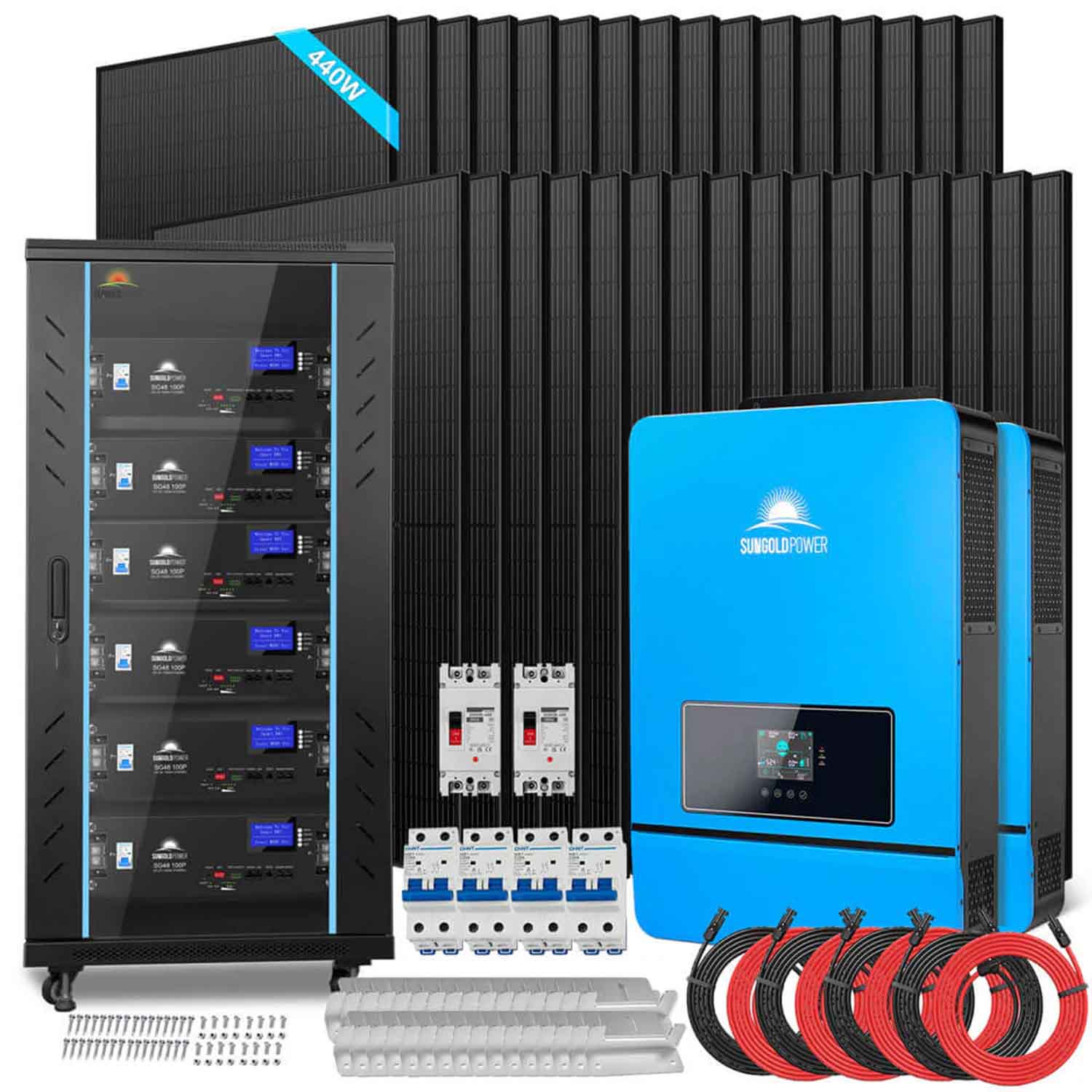 SunGold Power 20KW 48VDC Off Grid Solar Kit