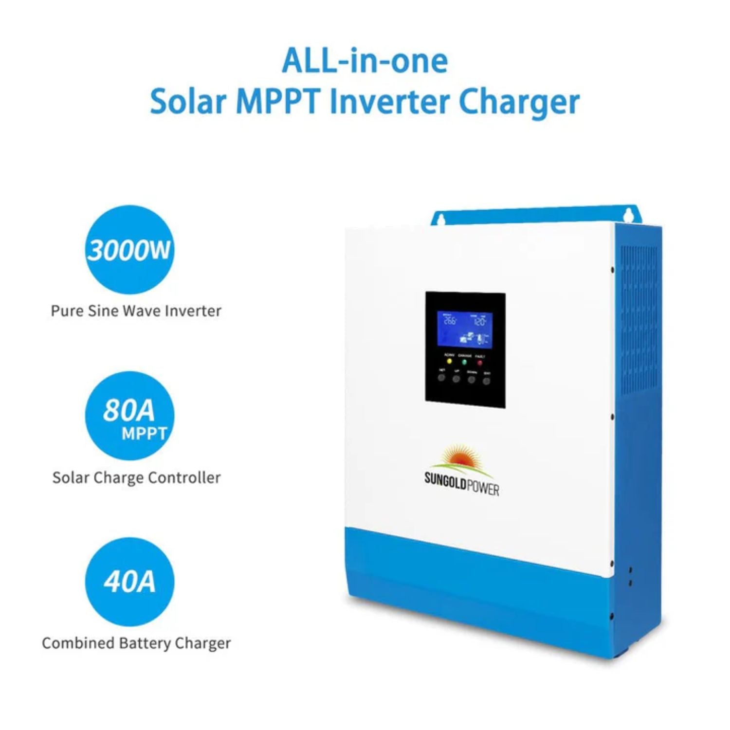 SunGold Power 3000W 24V Solar Inverter Charger all in one 