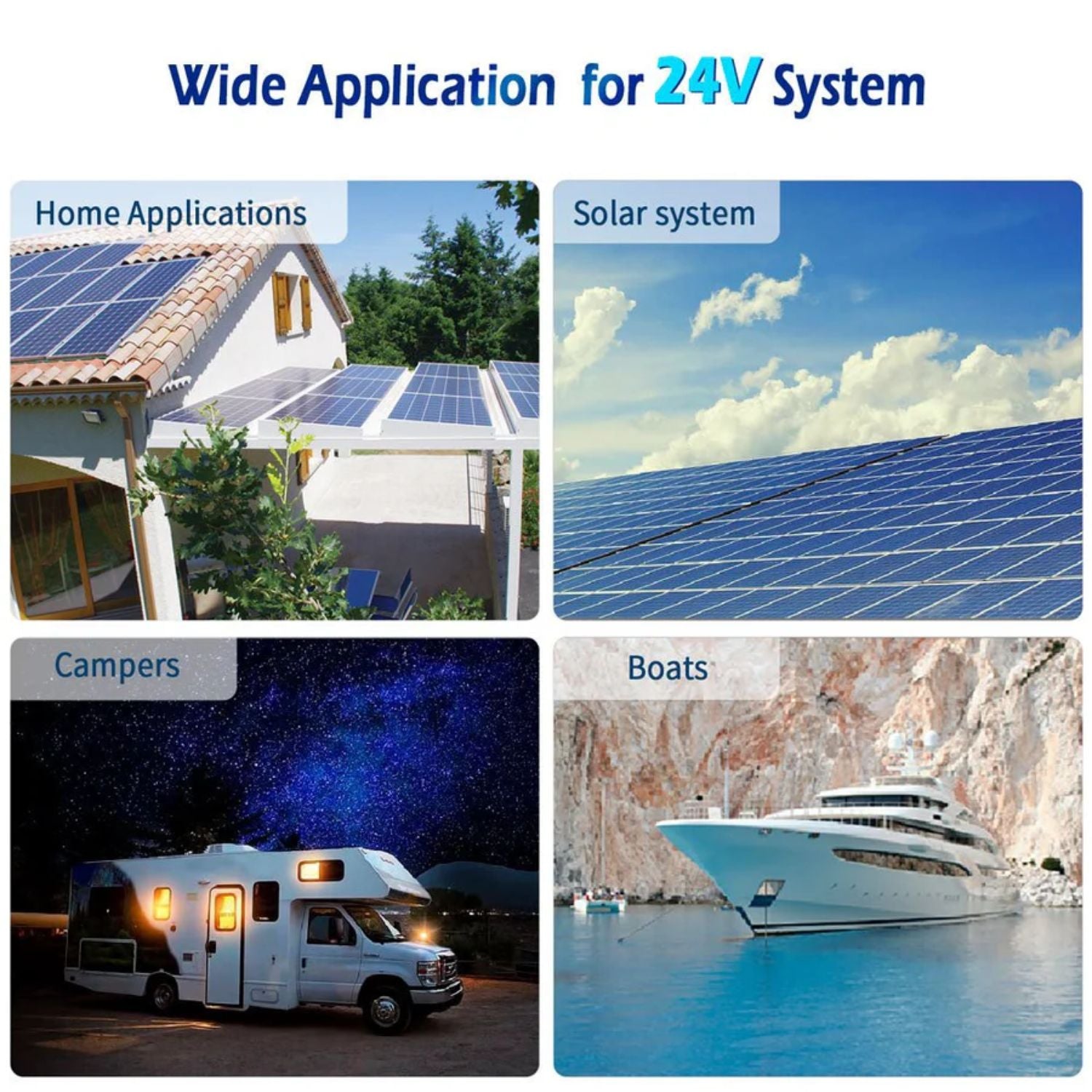 SunGold Power 3000W DC 24V Pure Sine Wave Inverter With Charger - wide application
