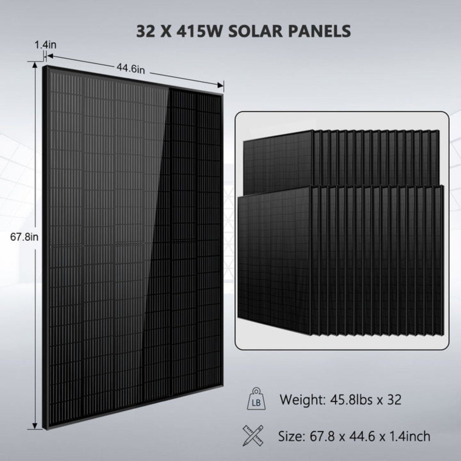 SunGold Power 32 x 415w Solar Panels