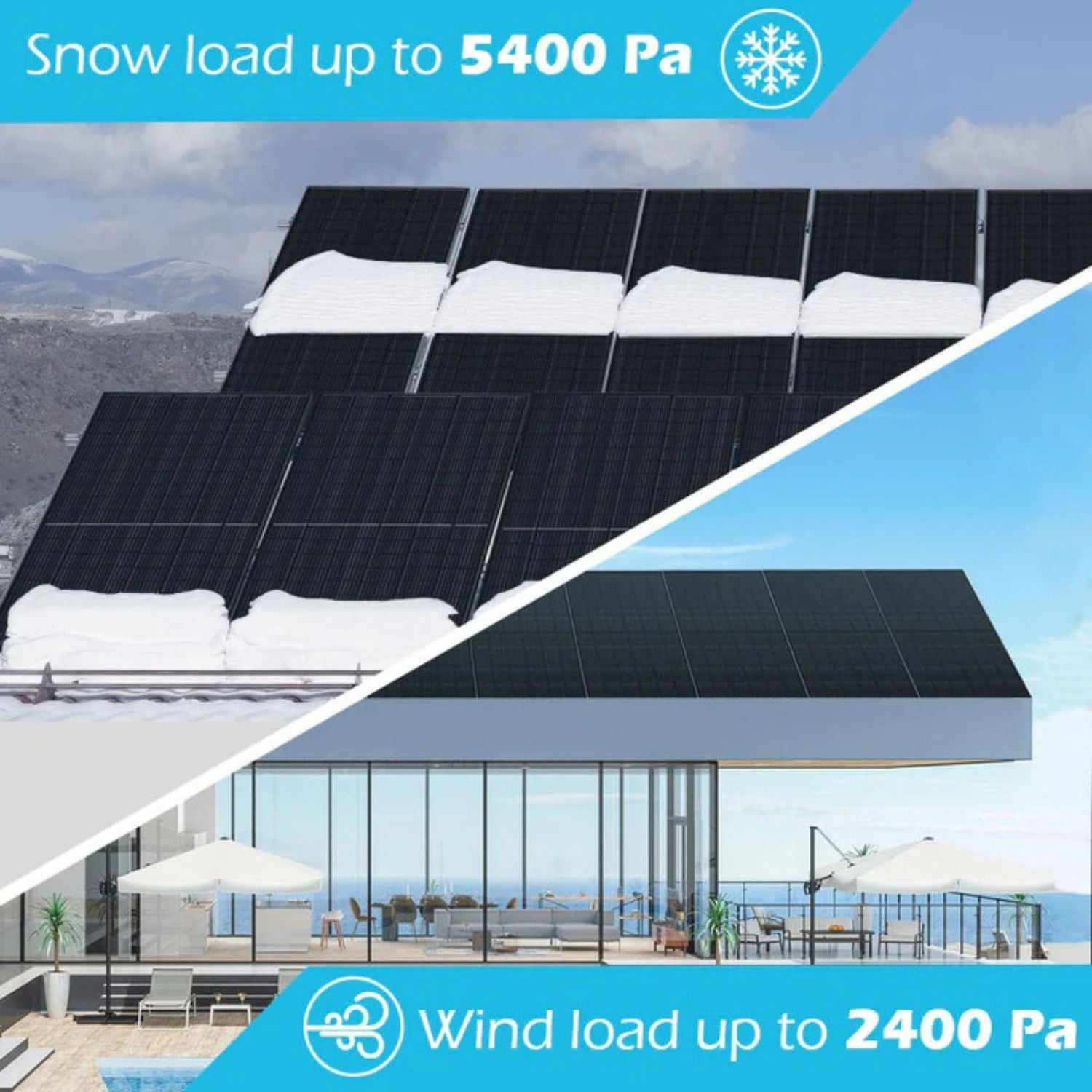 SunGold Power 415W Mono Black Solar Snow Load Up