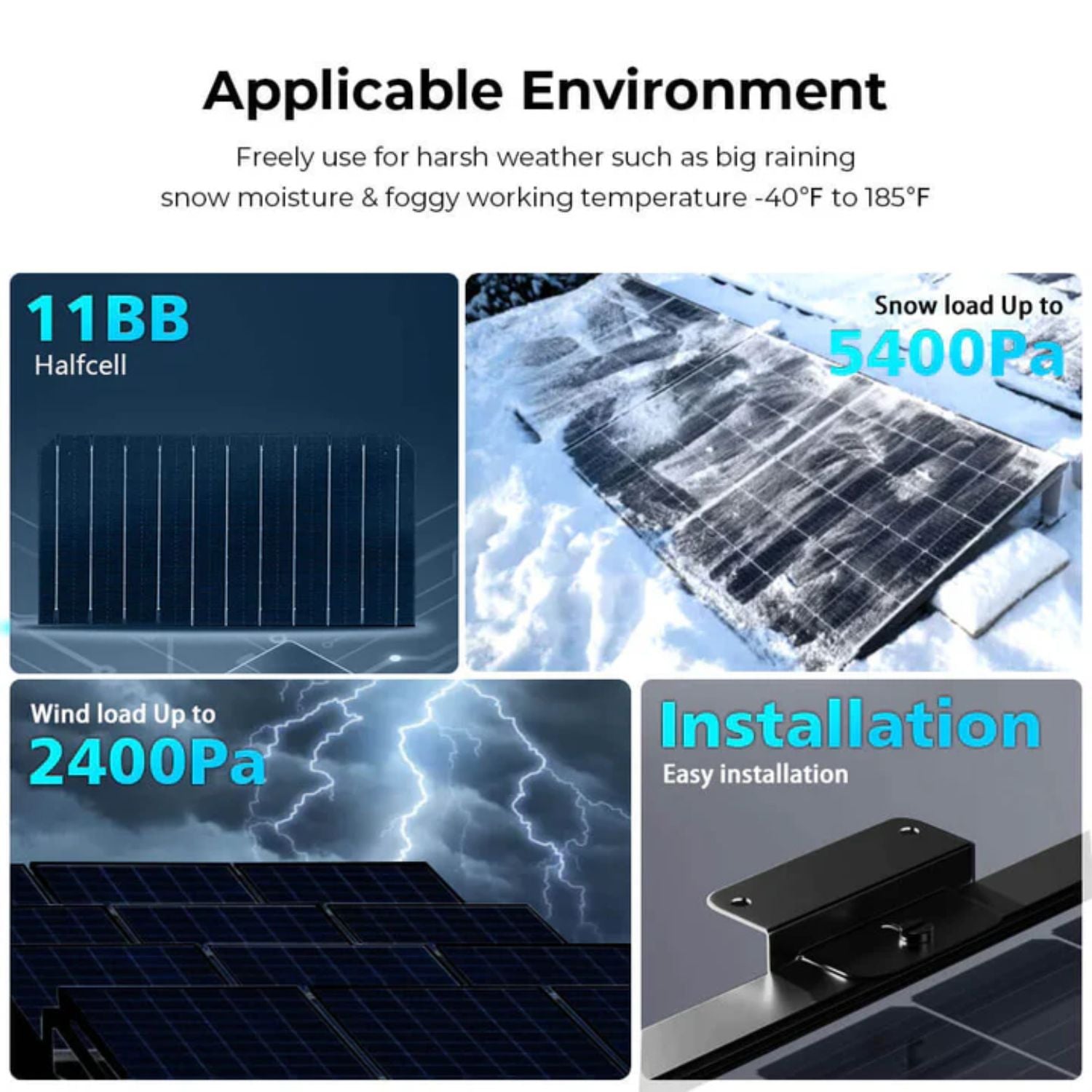 SunGold Power 440W Mono Black Perc Solar Panel Full Pallet Dimension Applicable in different environment