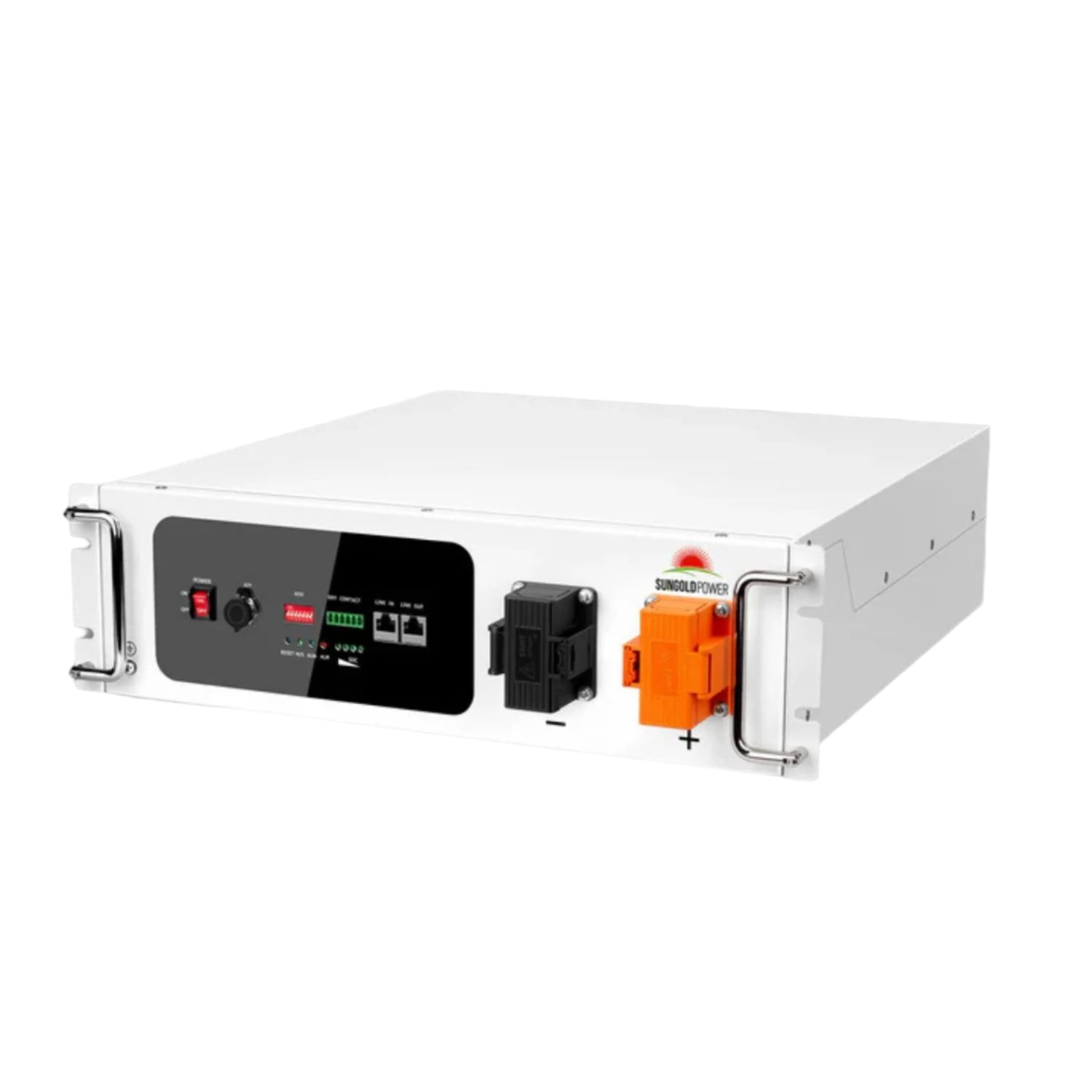 SunGold Power 48V 100AH Lithium Battery Self-Heating Server Rack Right View