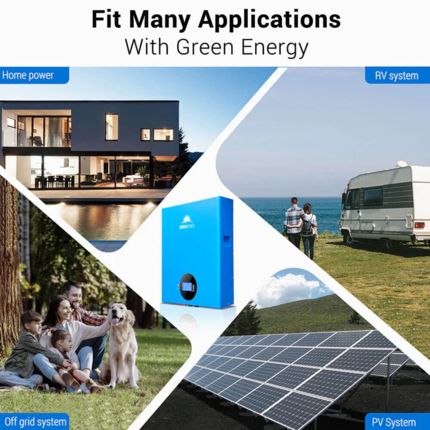 SunGold Power 5.12KWH Powerwall LiFePO4 Lithium Battery Fit Many application