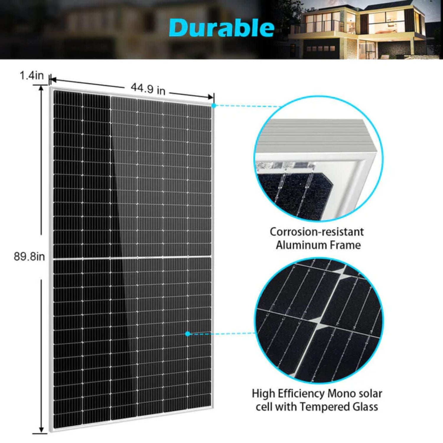 SunGold Power 550W Mono Perc Solar Panel Full Pallet Dimension