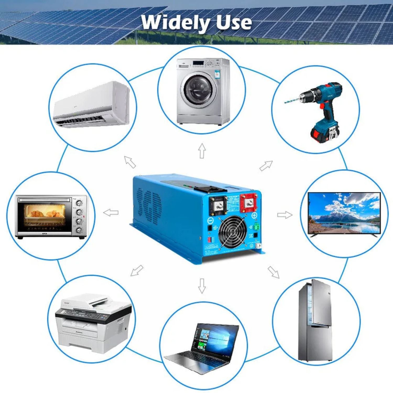 SunGold Power 6000W DC 24V Split Phase Pure Sine Wave Inverter With Charger  - widely use