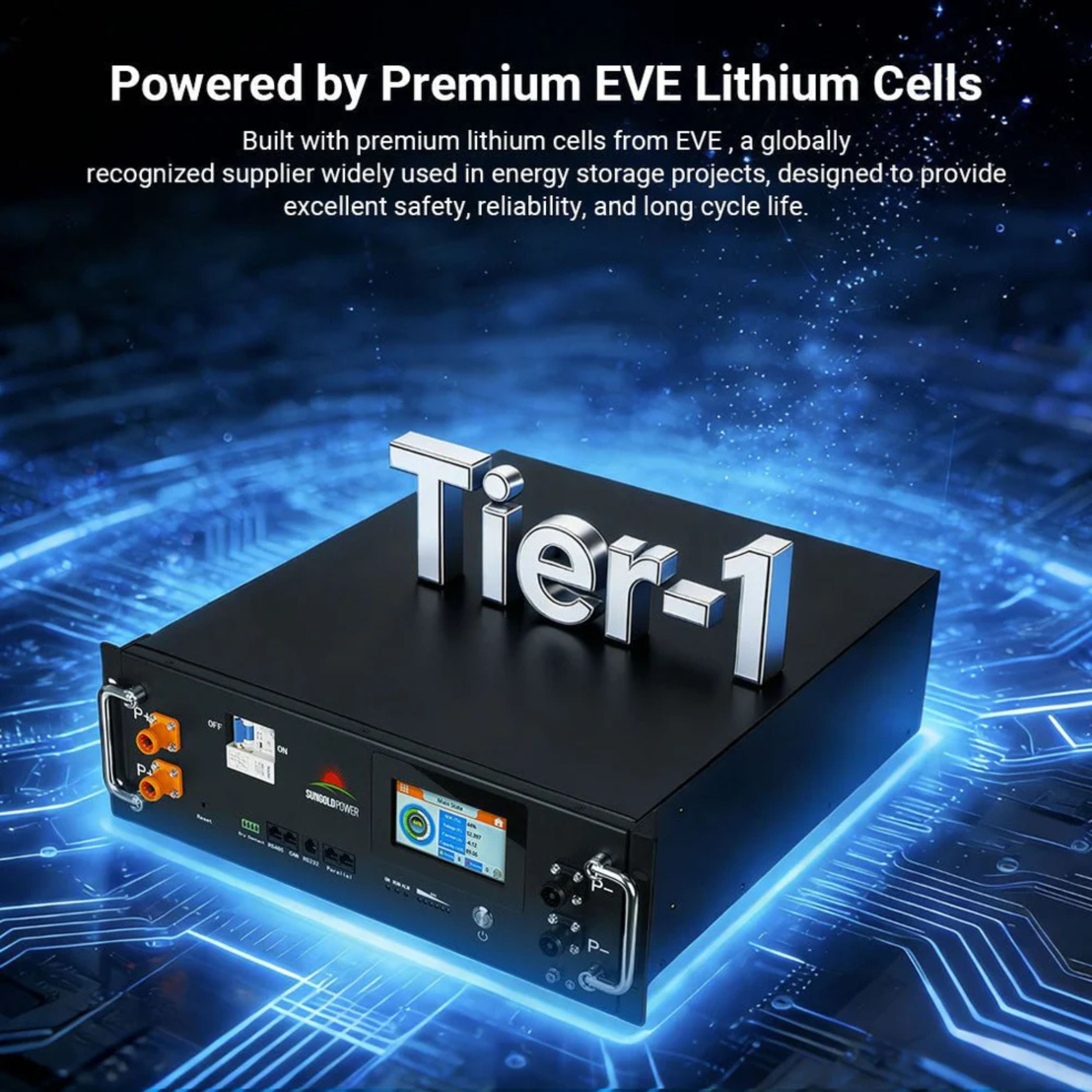 SunGold Power CoreX 5 Pro - Powered by Premium EVE Lithium Cells 
