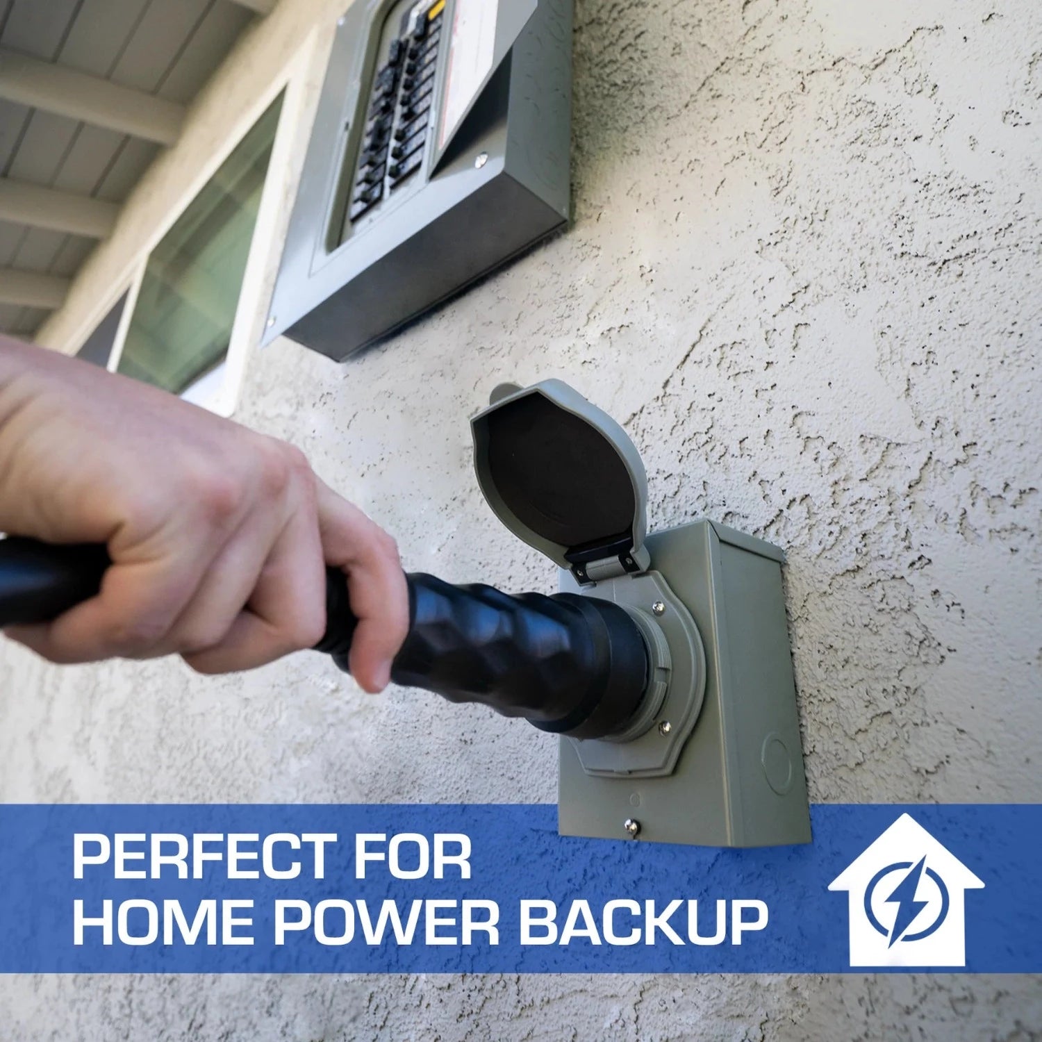 The DuroMax 50-Amp 25-Foot 6-Gauge 14-50 CS6364 Heavy Duty Generator Power Cord Is Perfect For Home Power Backup