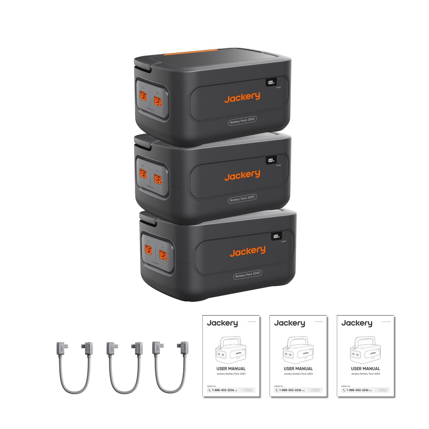 Three Jackery Battery Pack HP2000Plusv2