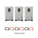 Three RUiXU Lithi2-16 16kWh Battery System with 3 pair OP140 Cables