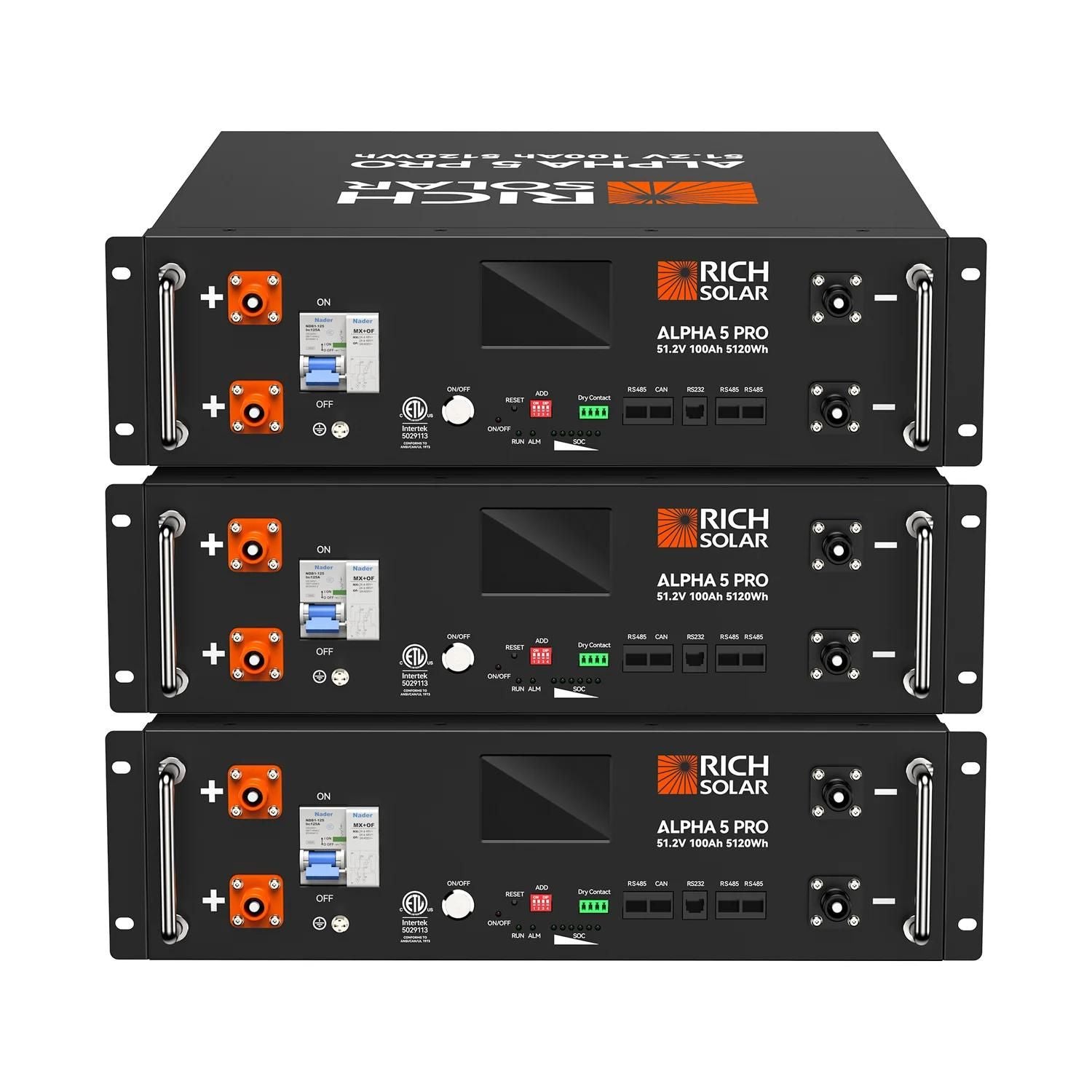 Three Rich Solar ALPHA 5 PRO 51.2V