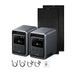 Two Anker SOLIX S2000 Power Stations With Two 200 Watt Rigid Solar Panels and with inclusions
