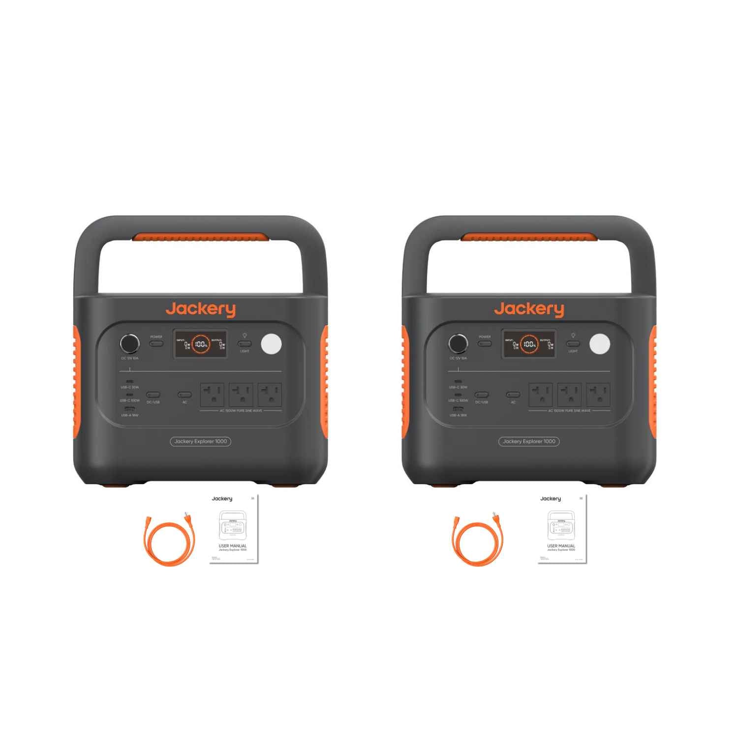 Two Jackery Explorer 1000 v2 Power Stations