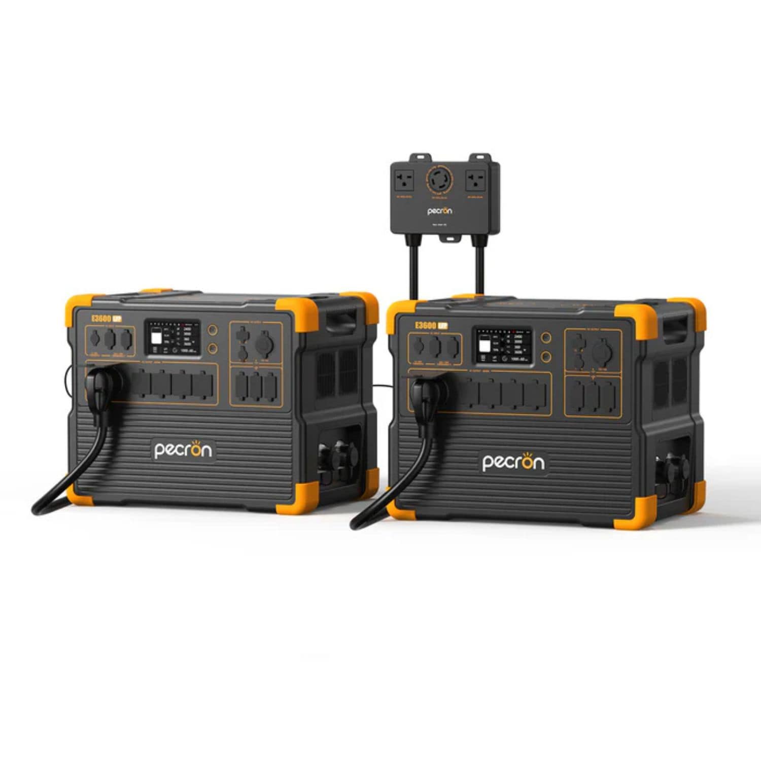 Two Pecron E3600LFP Portable Power Station with PECRON 240V Connect Box