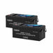 Two Renogy 300Ah deep cycle lithium iron phosphate batteries on a white background
