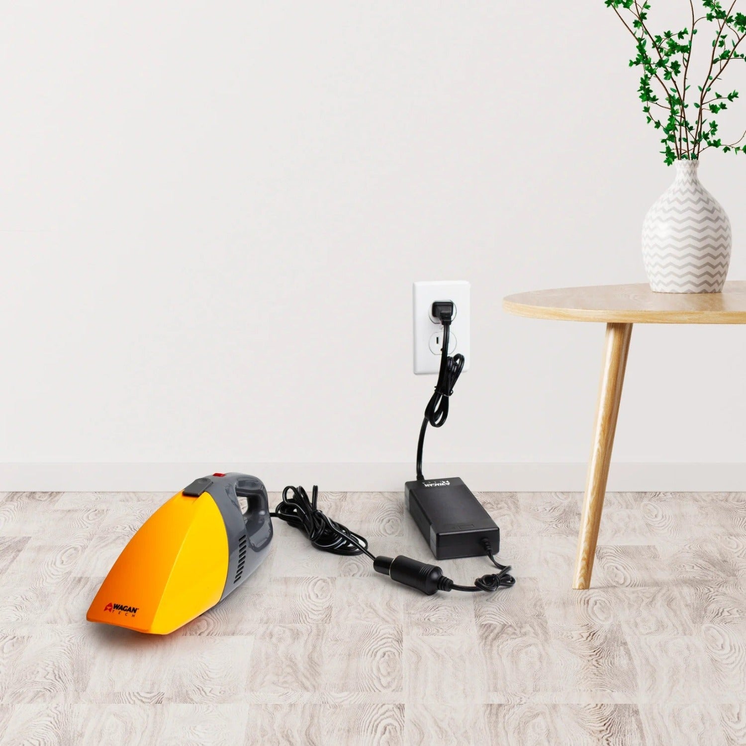 Vacuum Connected With Wagan Tech AC to DC 10 Amp Power Adapter