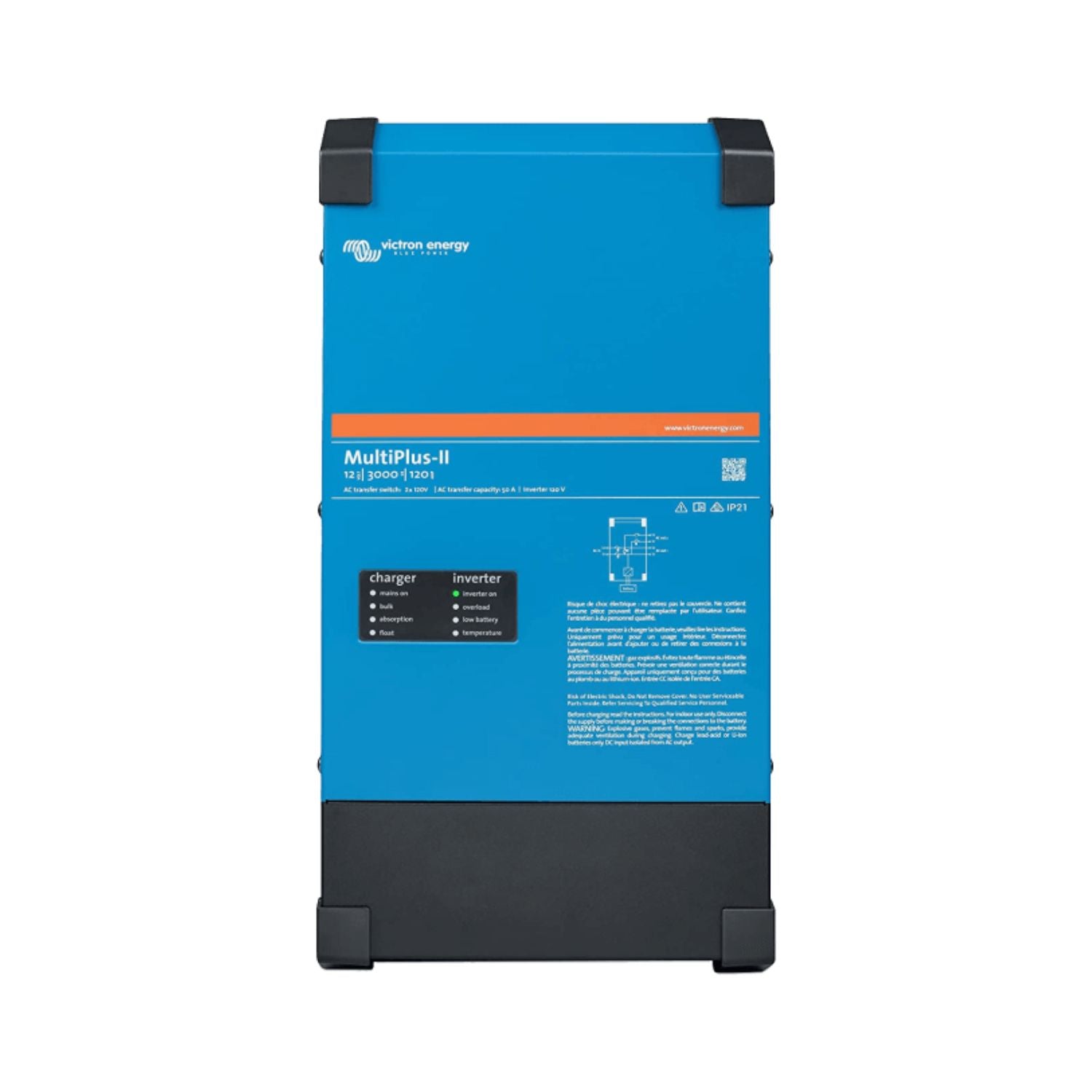 Victron 12V MultiPlus-II 120V Inverter/Charger Back View