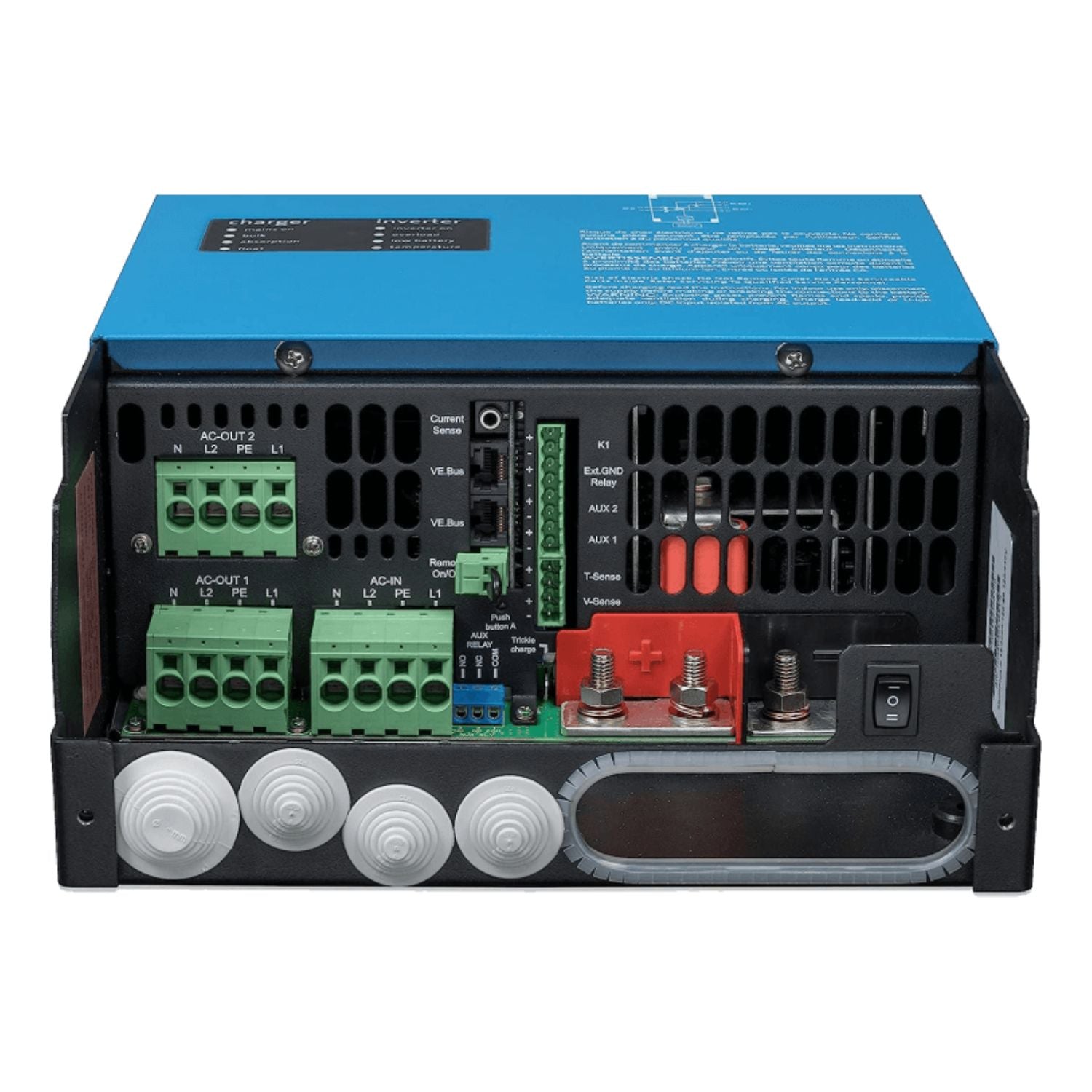 Victron 12V MultiPlus-II 120V Inverter/Charger close up view