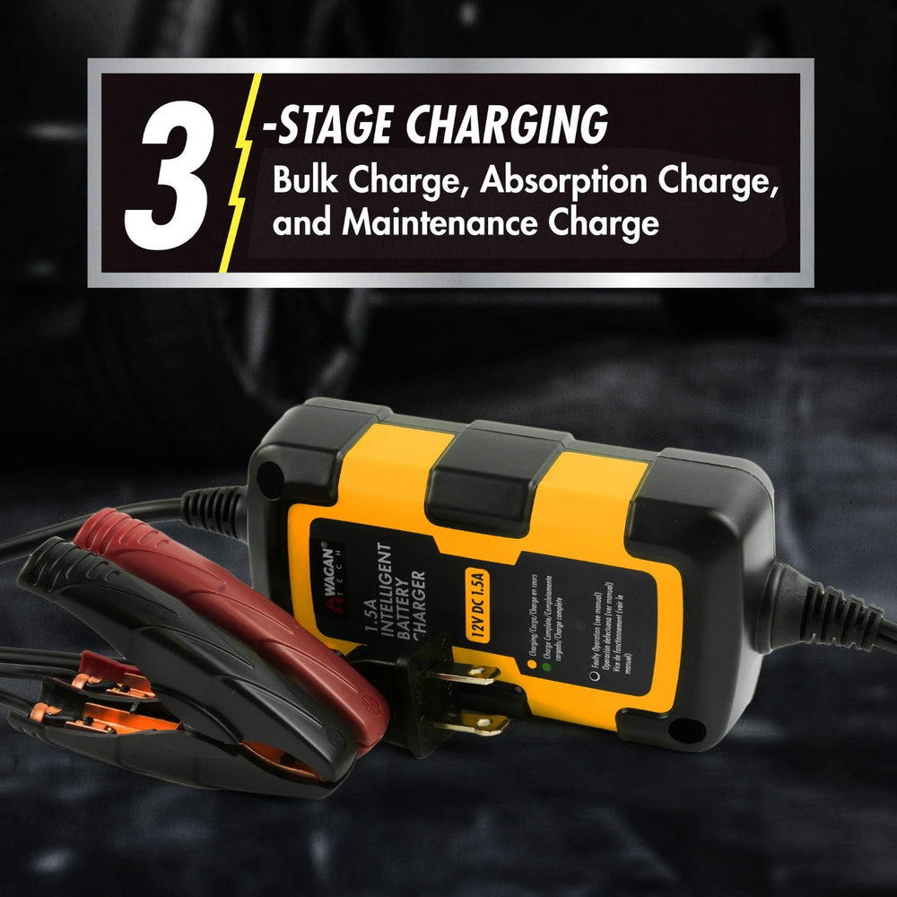 Wagan 1.5A Intelligent Battery Charger 3 Stage Charging