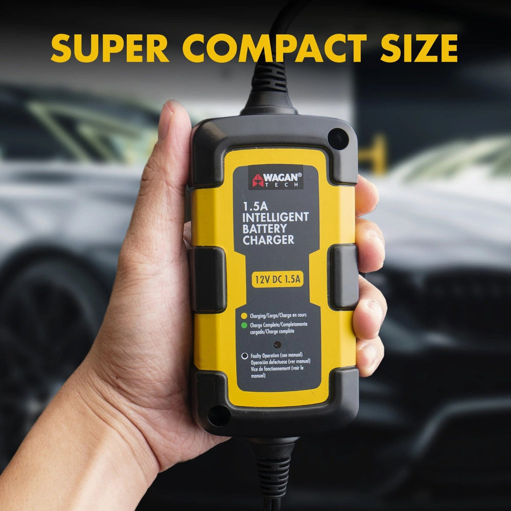 Wagan 1.5A Intelligent Battery Charger Compact Size