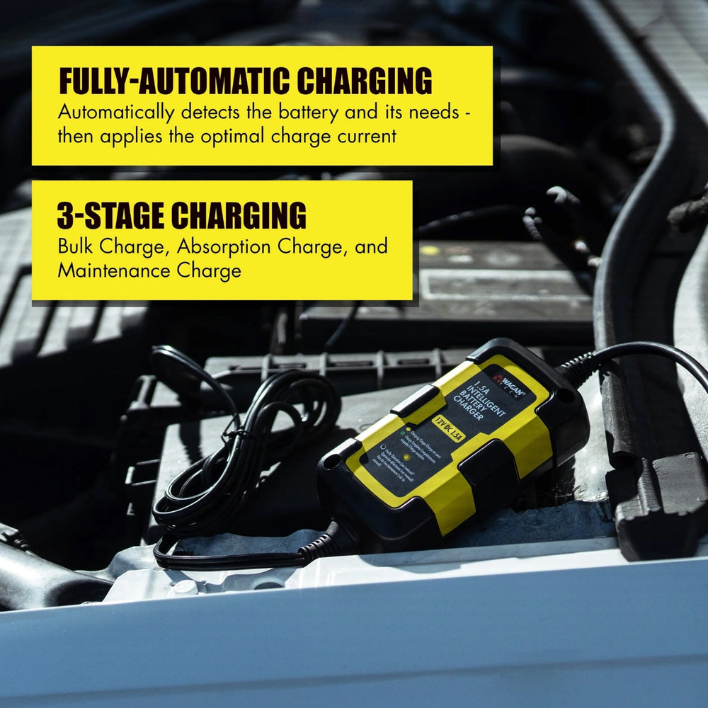 Wagan 1.5A Intelligent Battery Charger Features