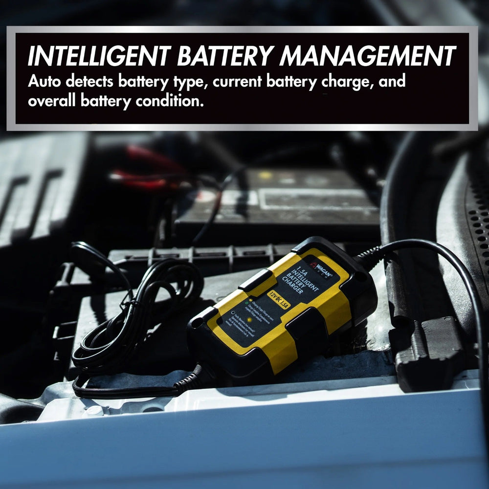 Wagan 1.5A Intelligent Battery Charger Intelligent Charging