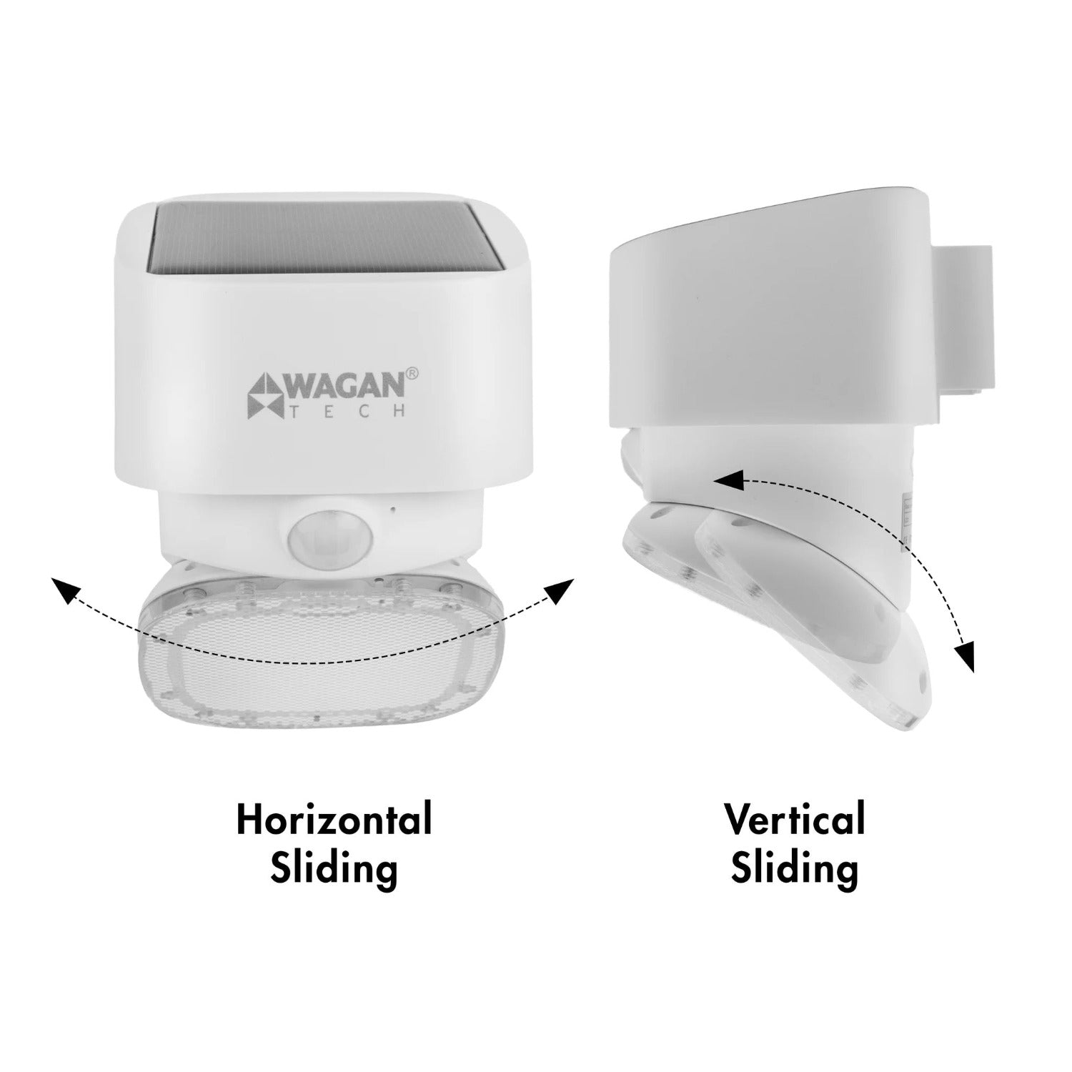 Wagan 2000 Lumen Solar Wall Light Rotations