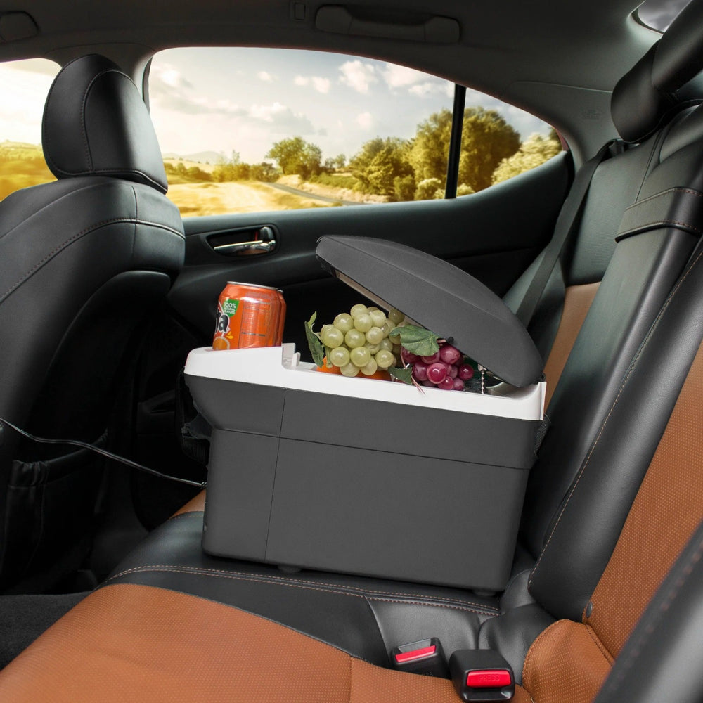 Wagan 6 Quart Personal Fridge/Warmer With Drinks And Snacks In A Car