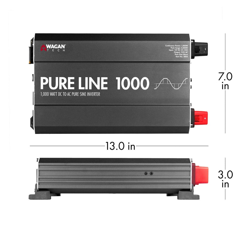 Wagan Pure Line Inverter 1000 Watt Dimension