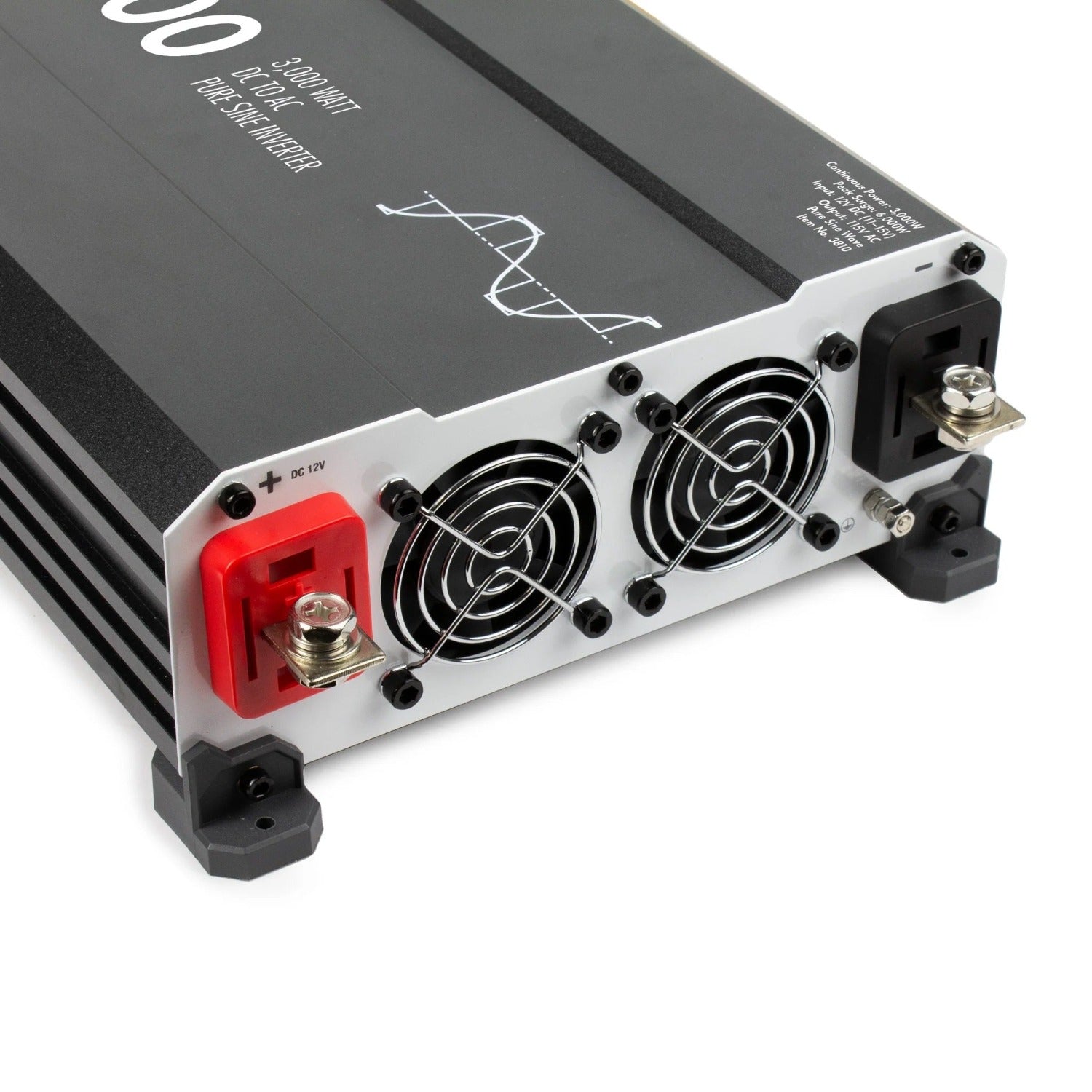 Wagan Pure Line Inverter 3000 Watt DC Input Side View