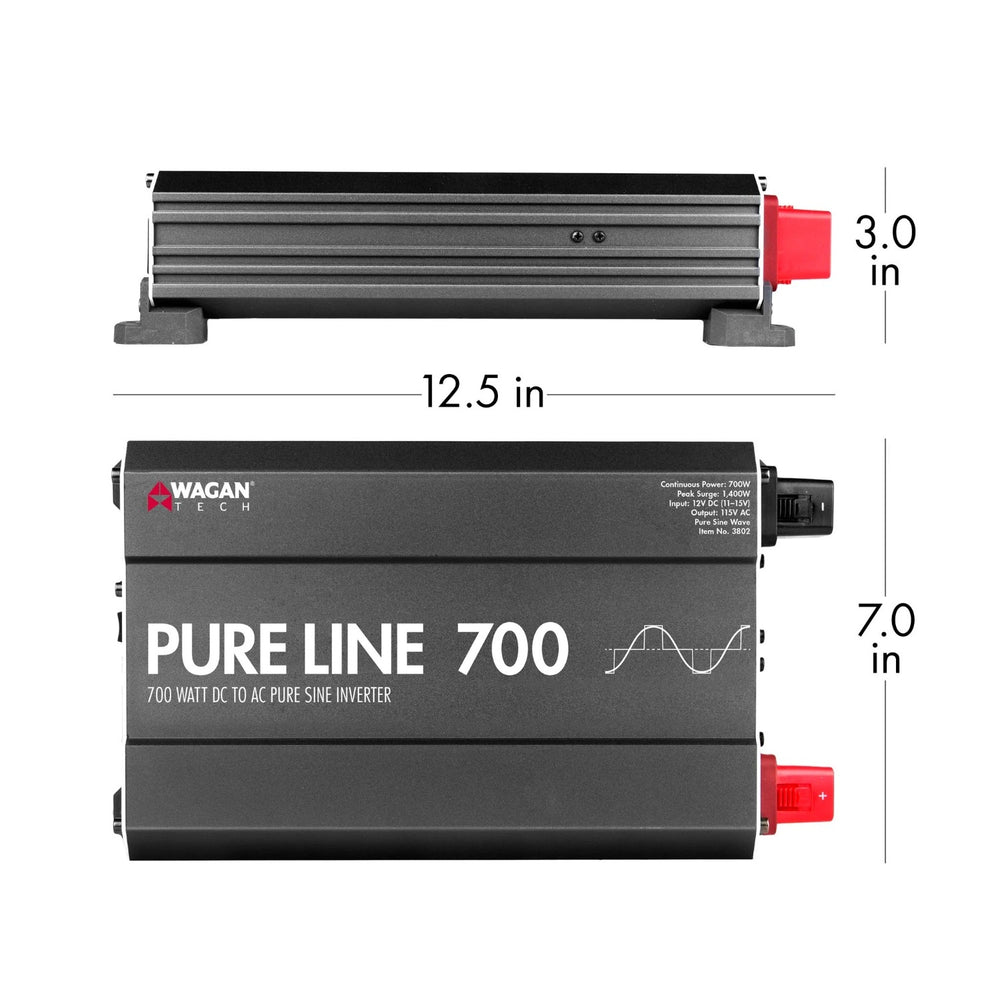 Wagan Pure Line Inverter 700 Watt Dimension