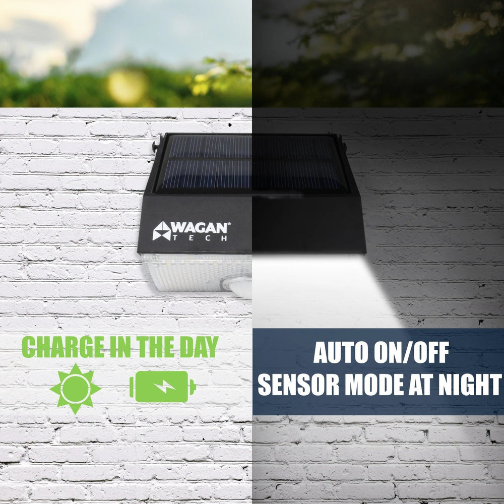 Wagan Tech 1000 Lumen Solar Wall Light Day Time And Night Time
