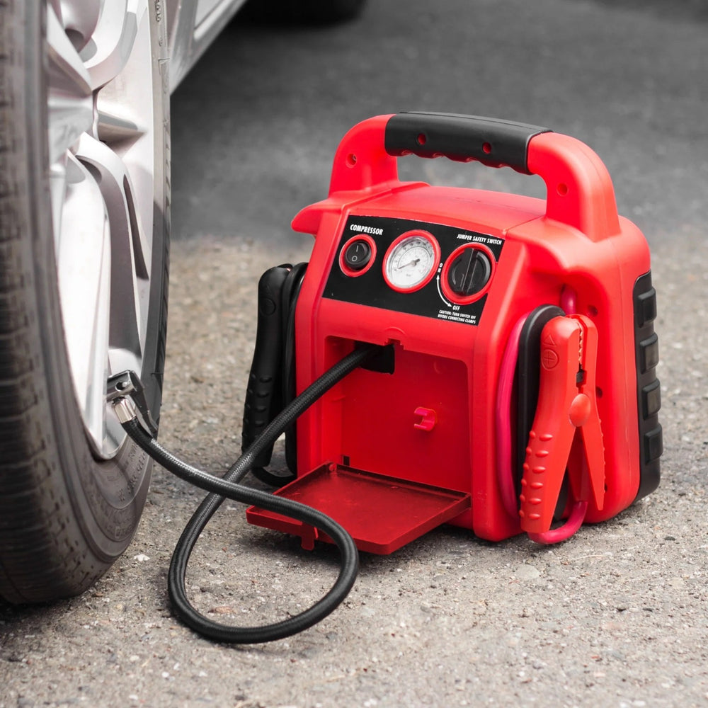 Wagan Tech JumpBoost V8 Air inflating A Car Tire