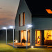 Wagan Tech Solar + LED Floodlight 1000 In A Backyard