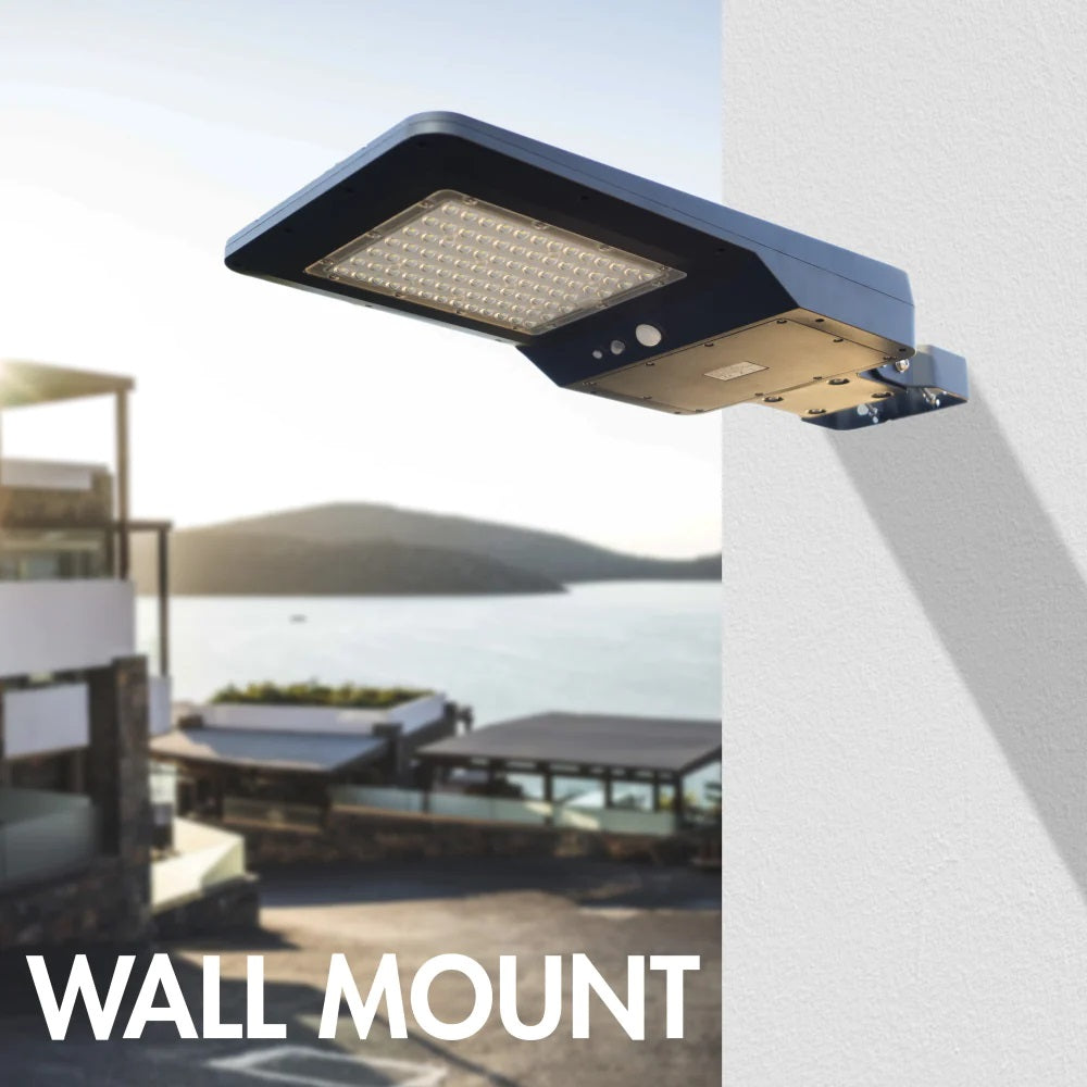 Wagan Tech Solar + LED Floodlight 4800 On A Wall