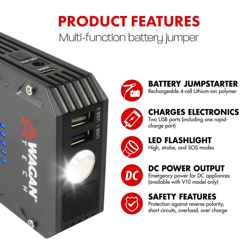 Wagan Tech iOnBoost™ V10 TORQUE Features