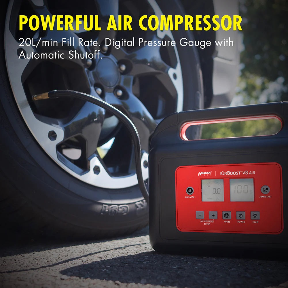 Wagan Tech iOnBoost™ V8 Air Powerful Air Compressor