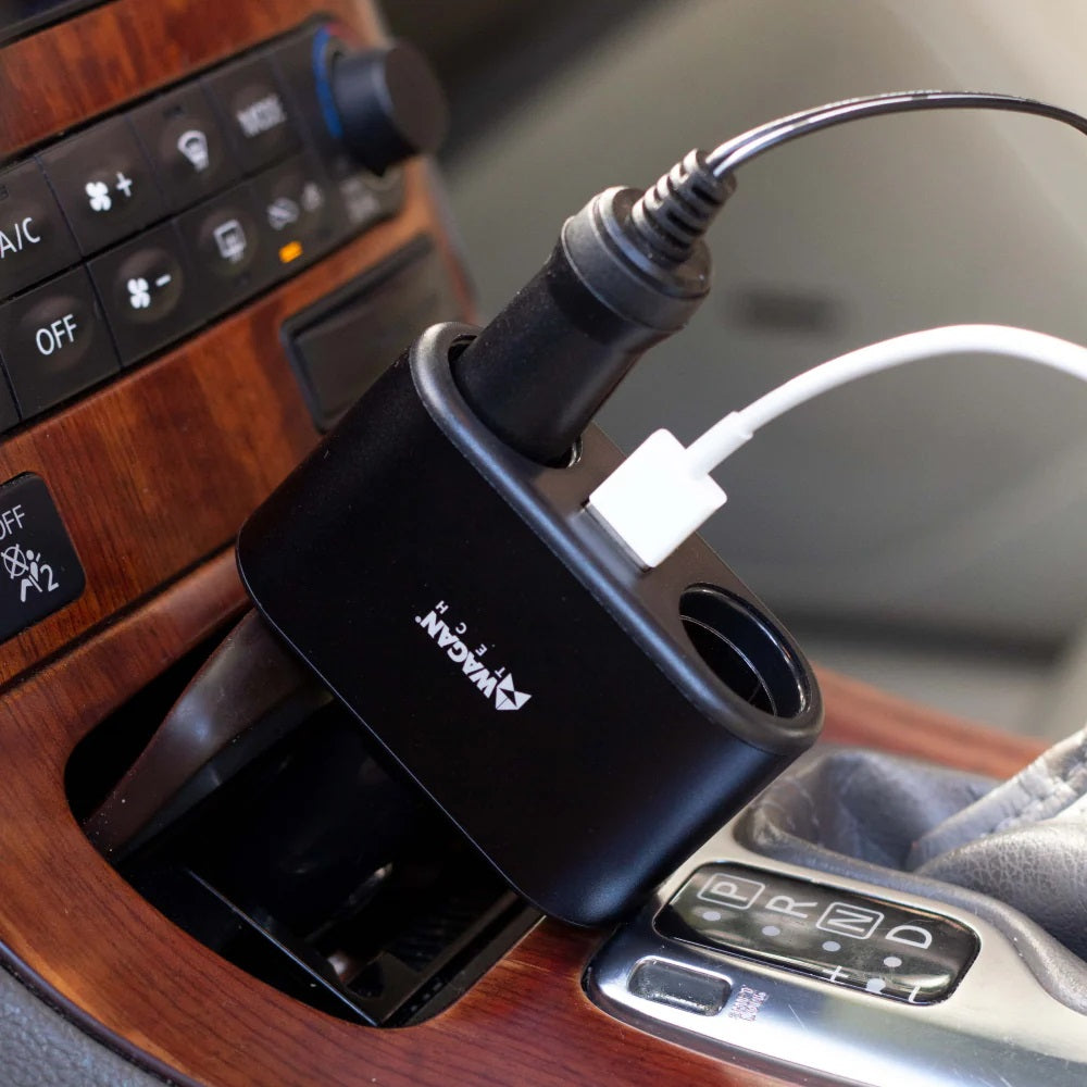 Wagan TravelCharge 2DC + 2USB Adapter With USEB And Car DC Adapter Plug-in