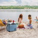 Wagan 18L Travel Fridge in the beach with 2 person