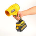 Wagan Lithium-Ion Battery 21V 3A being held by a man with a blower.