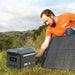 Wagan Lithium Cube™ EX18 connected to a solar panel