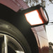 Wagan Wayfinder XL attached to the bumper to illuminate the tire