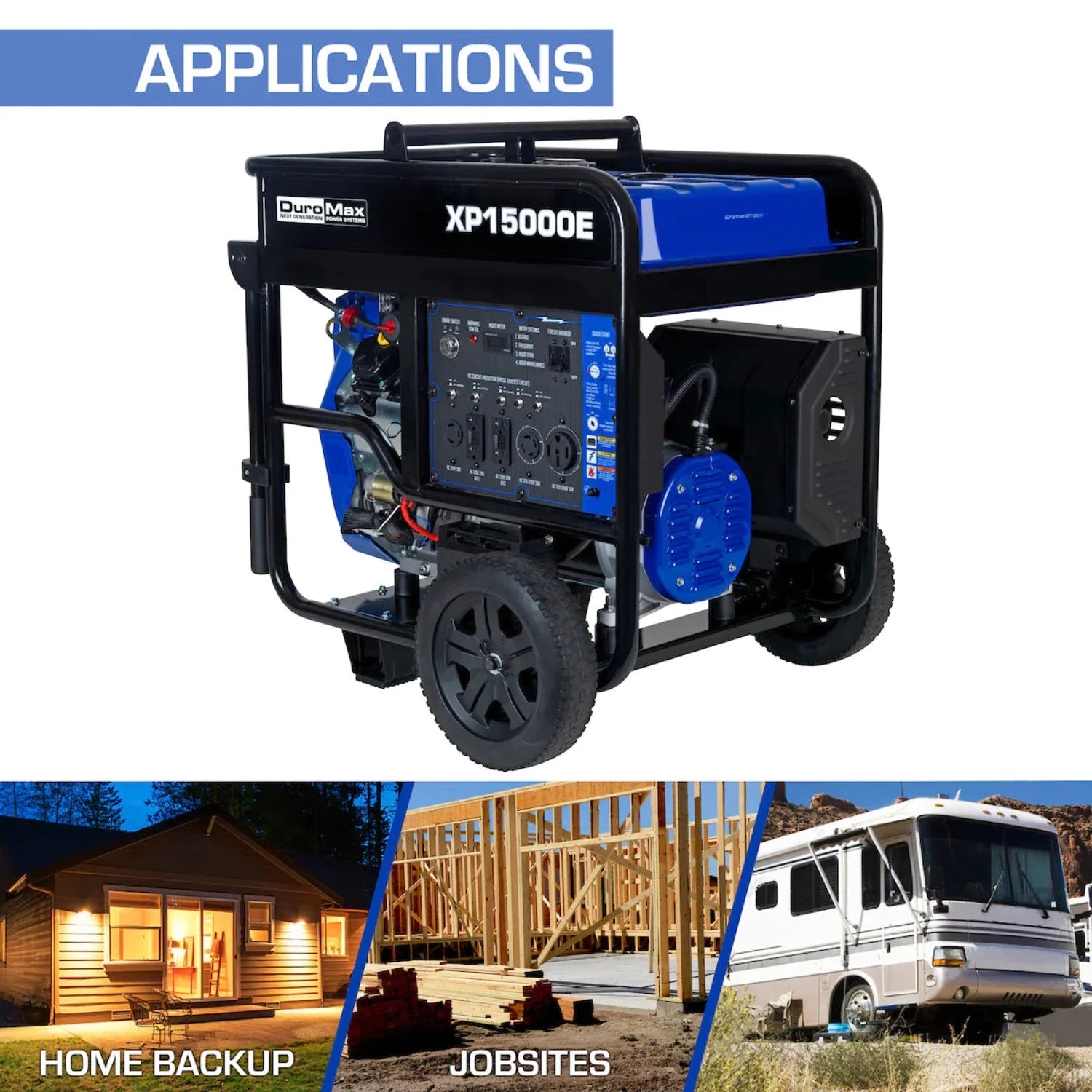 DuroMax XP15000E Gasoline Portable Generator Applications