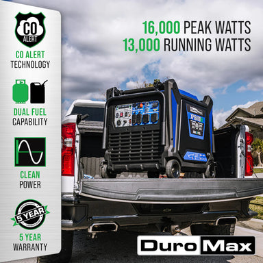 DuroMax XP16000iH Generator Has 16,000 Peak Watts and 13,000 Running Watts