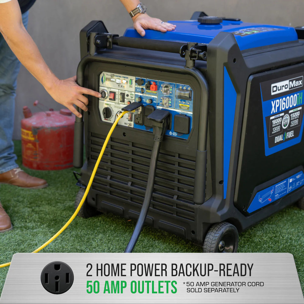 The DuroMax XP16000iH Generator Is Home Power Backup-Ready With 50 Amp Outlets