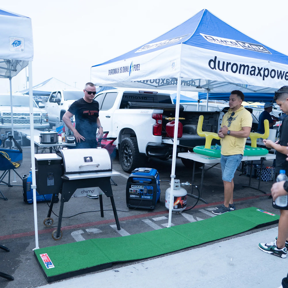 DuroMax XP4500iH Generator At An Expo Powering A Grill